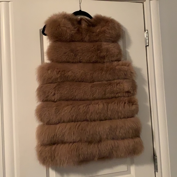 Quilted Fox Fur Vest - Blush - Picture 10 of 10